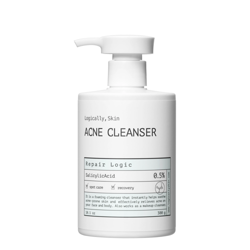 Logically, Skin - Acne Cleanser - Sejas un Ķermeņa Mazgāšanas Želeja ar Salicilskābi - 300ml