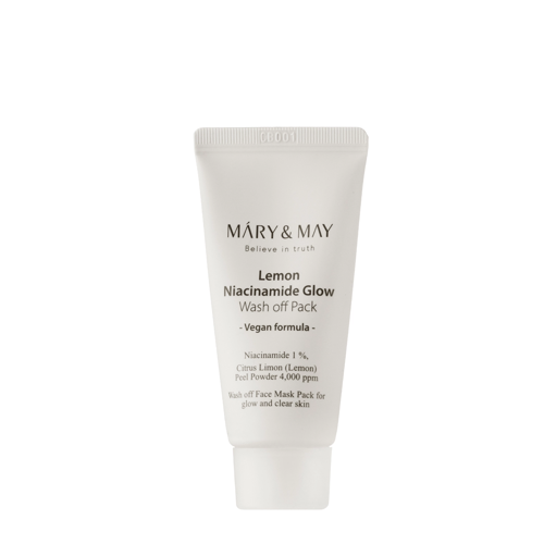 Mary&May - Lemon Niacinamide Glow Wash off Pack - Izgaismojoša Maska ar Mālu - 30g