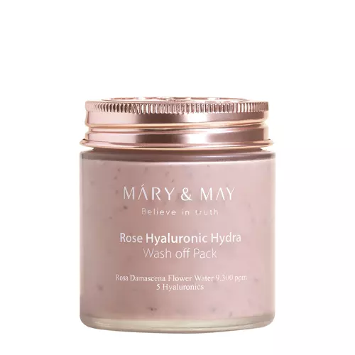 Mary&May - Rose Hyaluronic Hydra Wash off Pack - Mitrinoša maska ar mālu - 125g