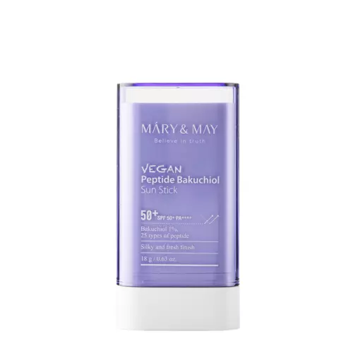 Mary&May - Vegan Peptide Bakuchiol Sun Stick SPF50+/PA++++ - Pretsaules aizsarglīdzeklis ar peptīdiem - 18g 