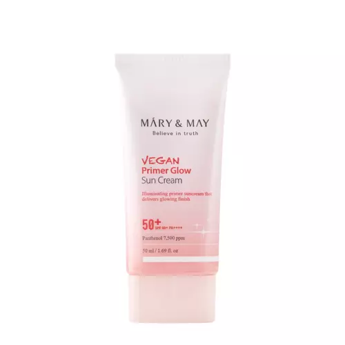 Mary&May - Vegan Primer Glow Sun Cream SPF50+/PA++++ - Izgaismojošs pretsaules praimeris - 50ml