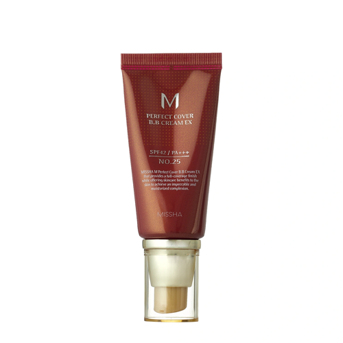 Missha - M Perfect Cover BB Cream SPF42/PA+++ - Nosedzošs BB Krēms - No.25 Warm Beige - 50ml