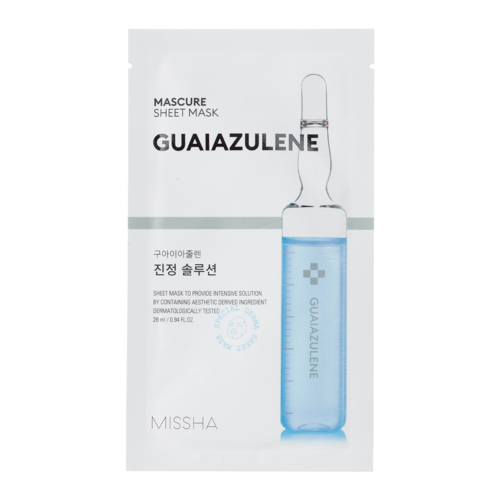 Missha - Mascure Guaiazulene Sheet Mask - nomierinoša sejas maska - 28ml