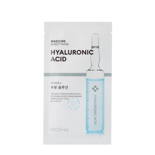 Missha - Mascure Hyaluronic Acid Sheet Mask - Mitrinoša auduma sejas maska - 28ml