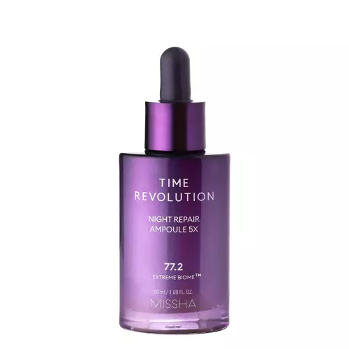 Missha - Time Revolution Night Repair Ampoule 5x - Nostiprinoša auduma maska ar fermentētu bifidobaktēriju lizātu - 50ml