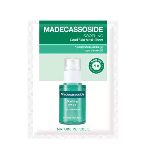 Nature Republic - Good Skin Madecassoside Mask Sheet - Nomierinoša Auduma Maska ar Gotu Kolu - 24g