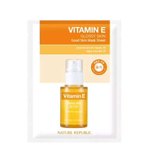 Nature Republic - Good Skin Vitamin E Mask Sheet - Barojoša Auduma Maska ar E Vitamīnu - 24g