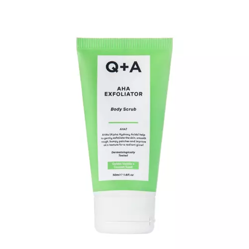 Q+A - AHA Exfoliator Body Scrub - Izlīdzinošs ķermeņa skrubis ar AHA skābēm - 50ml