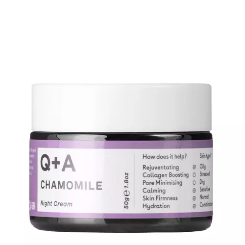 Q+A - Chamomile - Night Cream - Atjaunojošs un nomierinošs sejas nakts krēms ar kumelītēm - 50ml