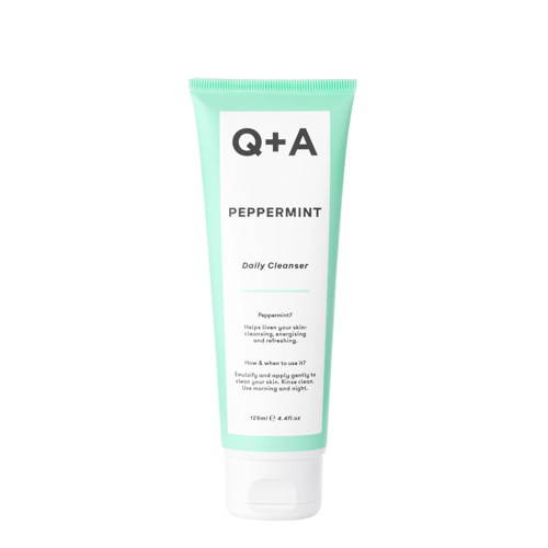 Q+A - Peppermint - Daily Cleanser - Nomierinošs un attīrošs sejas mazgāšanas gēls ar piparmētru - 125ml