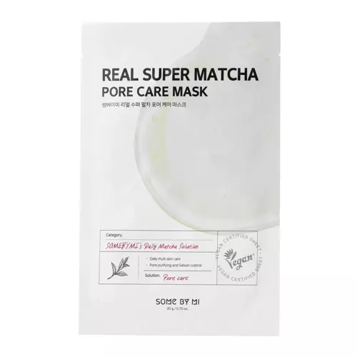 Some By Mi - Real Super Matcha Pore Care Mask - Attīrošā plīvura maska - 20g