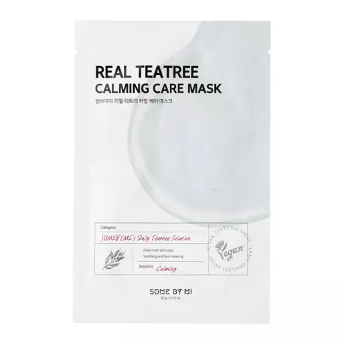 Some By Mi - Real Teatree Calming Care Mask - Ādu nomierinoša maska - 20g