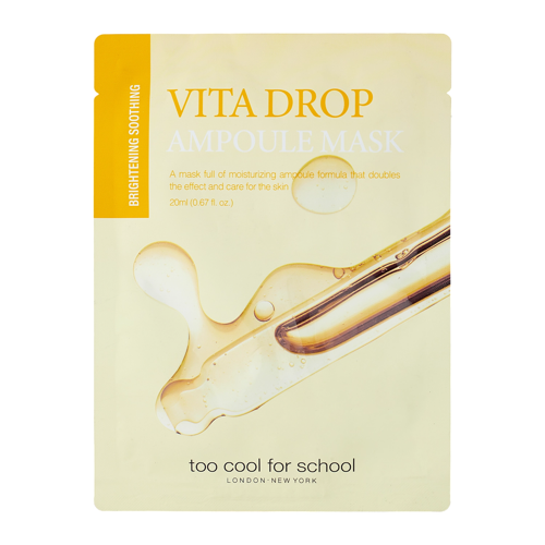 Too Cool for School - Drop Ampoule Mask Sheet Vita Drop Ampoule - Atjaunojoša Auduma Maska ​​Sejai – 1gab/20g