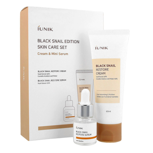 iUNIK - Black Snail Edition Skincare Set - Atjaunojošās kosmētikas komplekts