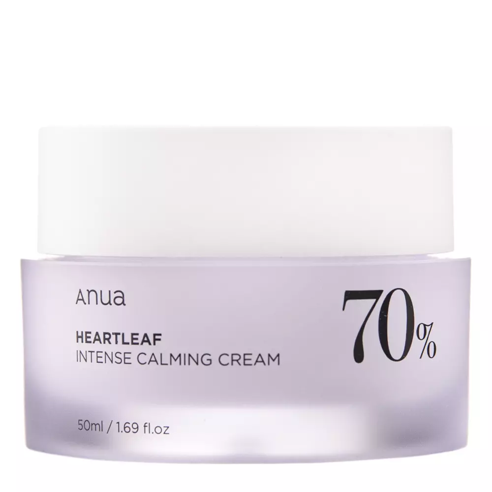 Anua - Heartleaf 70% Intense Calming Cream - Nomierinošs Krēms ar Hautūnijas Ekstraktu - 50ml