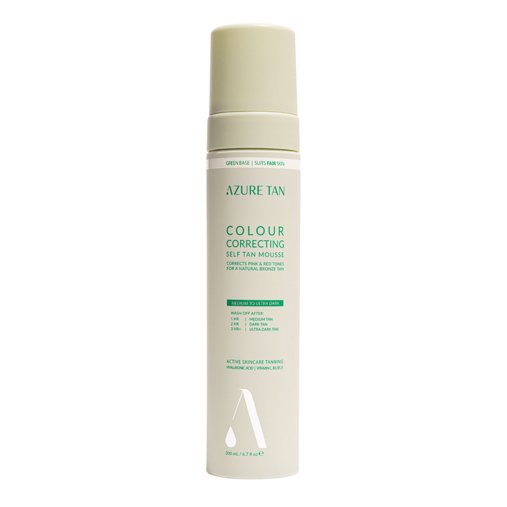 Azure Tan - Self Tan Mousse Green Base - Pašiedeguma Putas Ķermenim - Medium To Ultra Dark - 200ml