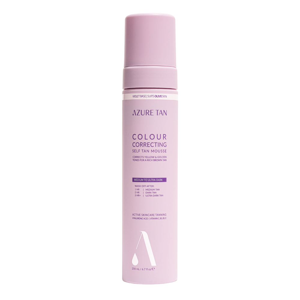 Azure Tan - Self Tan Mousse Violet Base - Pašiedeguma Putas Ķermenim - Medium To Ultra Dark - 200ml