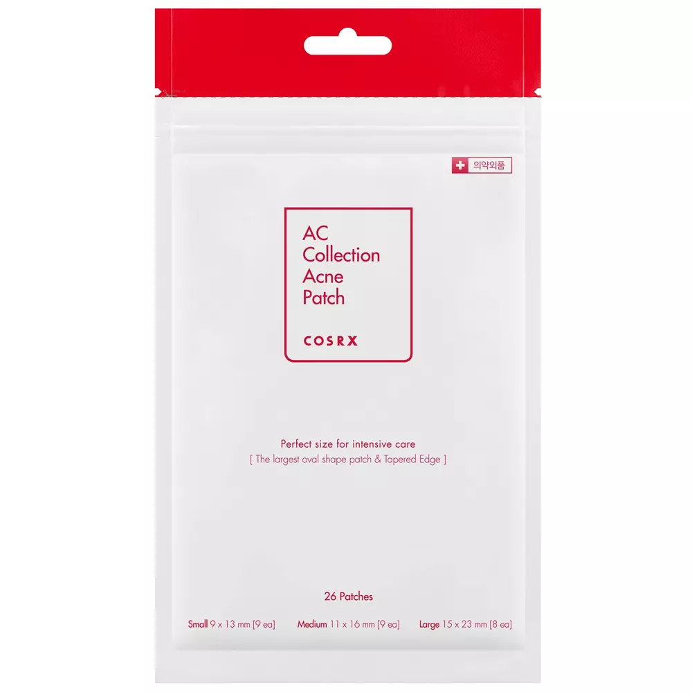 COSRX - AC Collection Acne Patch - Ārstējošs ekzēmas plāksteris ar asiatiskās centellas ekstraktu - 26gab