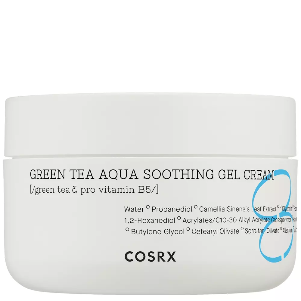 COSRX - Hydrium Green Tea Aqua Soothing Gel Cream - Nomierinošs krēms ar zaļās tējas ekstraktu - 50ml