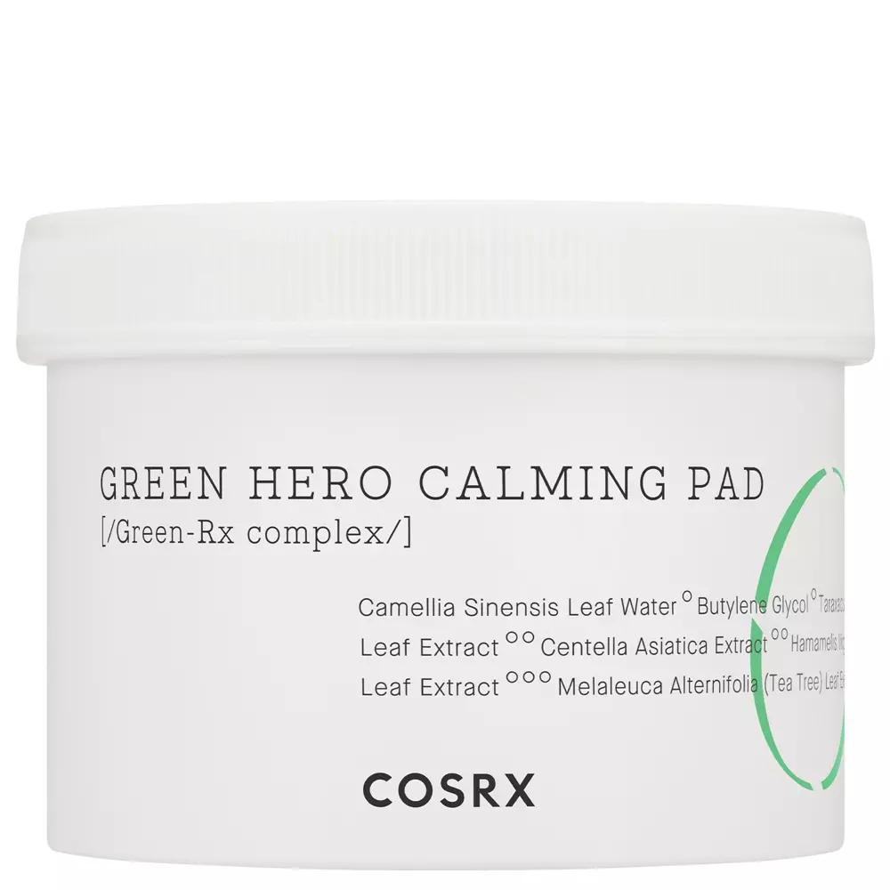 COSRX - One Step Green Hero Calming Pad - Nomierinoši sejas spilventiņi - 70gab