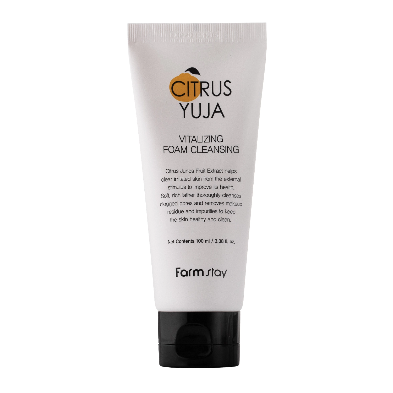 Farmstay - Citrus Yuja Vitalizing Foam Cleansing - Attīrošas Putas Sejai ar Yuzu Augļu Ekstraktu - 100ml