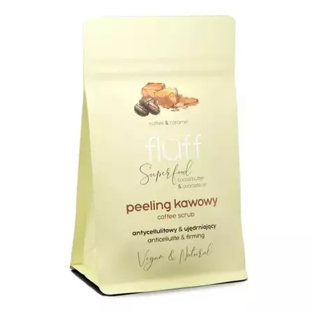 Fluff - Superfood - Coffee Scrub - Sauss Kafijas Pīlings - Karamele - 100g