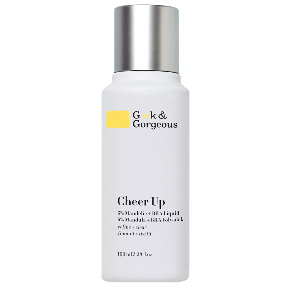 Geek & Gorgeous - Cheer Up - Vidējs Eksfoliants Kombinētai un Ādai ar Akne ar 6% Mandeļskābēm un BHA - 100ml