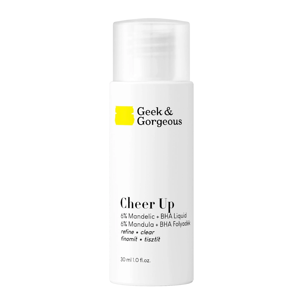 Geek & Gorgeous - Cheer Up - Vidējs Eksfoliants Kombinētai un Ādai ar Akne ar 6% Mandeļskābēm un BHA - 30ml