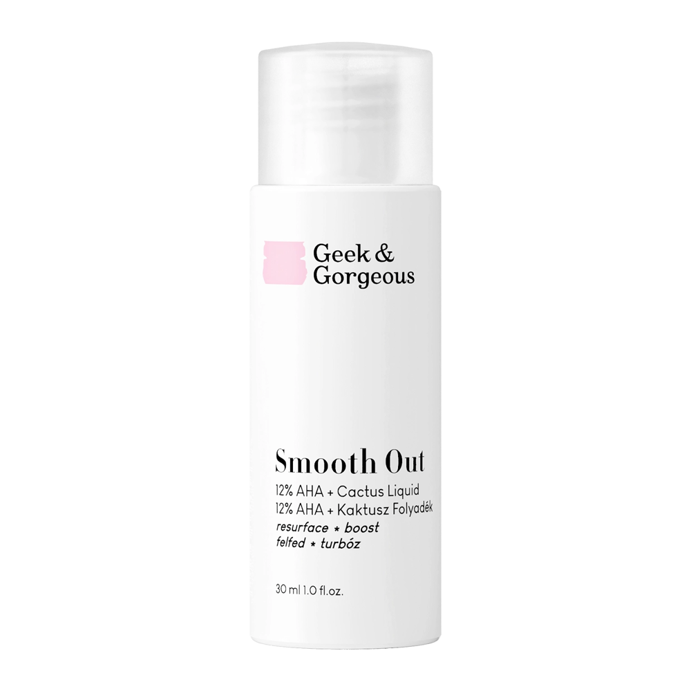 Geek & Gorgeous - Smooth Out - Spēcīgs Eksfoliants ar 12% Glikolskābi un Pienskābi - 30ml