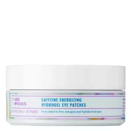 Good Molecules - Caffeine Energizing Hydrogel Eye Patches - Enerģizējoši Hidrogēla Patči Ādai zem Acīm - 60gab.