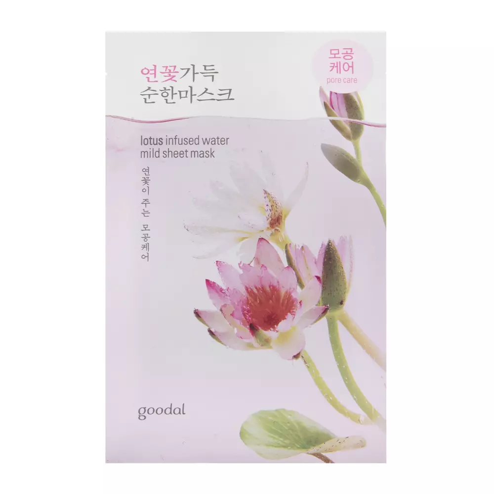 Goodal - Lotus Infused Water Mild Sheet Mask - Izlīdzinoša Auduma Maska - 23ml