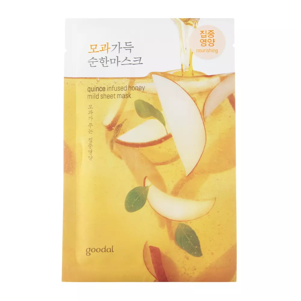 Goodal - Quince Infused Honey Mild Sheet Mask - Auduma Maska ar Medu - 23ml