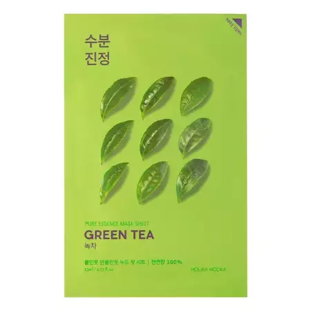Holika Holika - Pure Essence Mask Sheet - Green Tea - Atsvaidzinoša zaļās tējas ekstrakta maska - 23ml