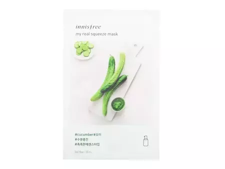 Innisfree - My Real Squeeze Mask - Cucumber - Nomierinoša maska ar gurķu ekstraktu - 20ml