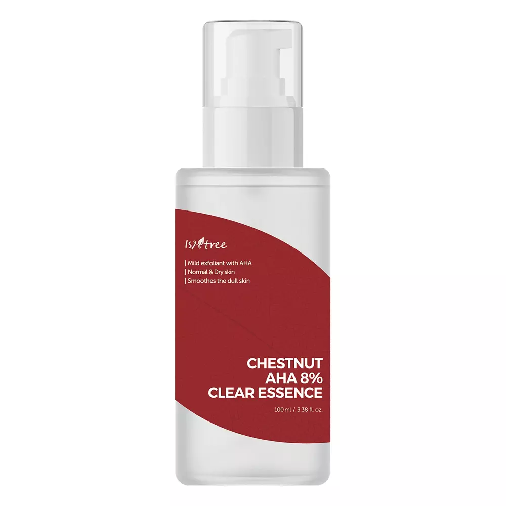 Isntree - Chestnut AHA 8% Clear Essence - Sejas esence ar pienskābi un glikolskābi - 100ml