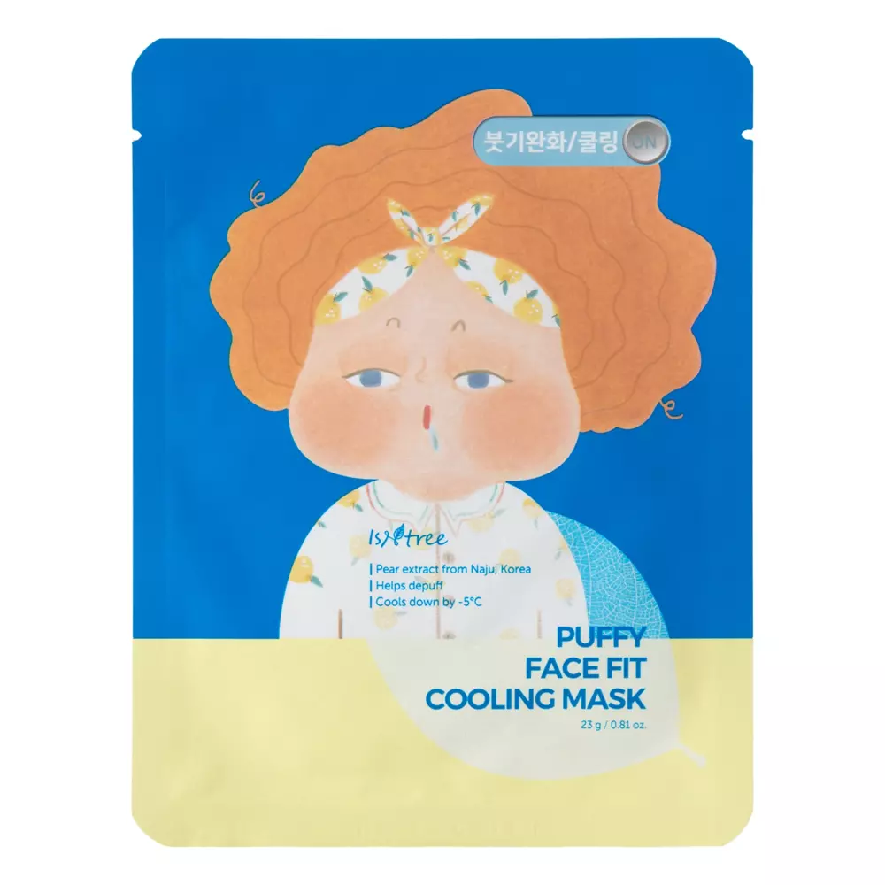 Isntree - Puffy Face Fit Cooling Mask - Atvēsinoša plīvura maska - 23g