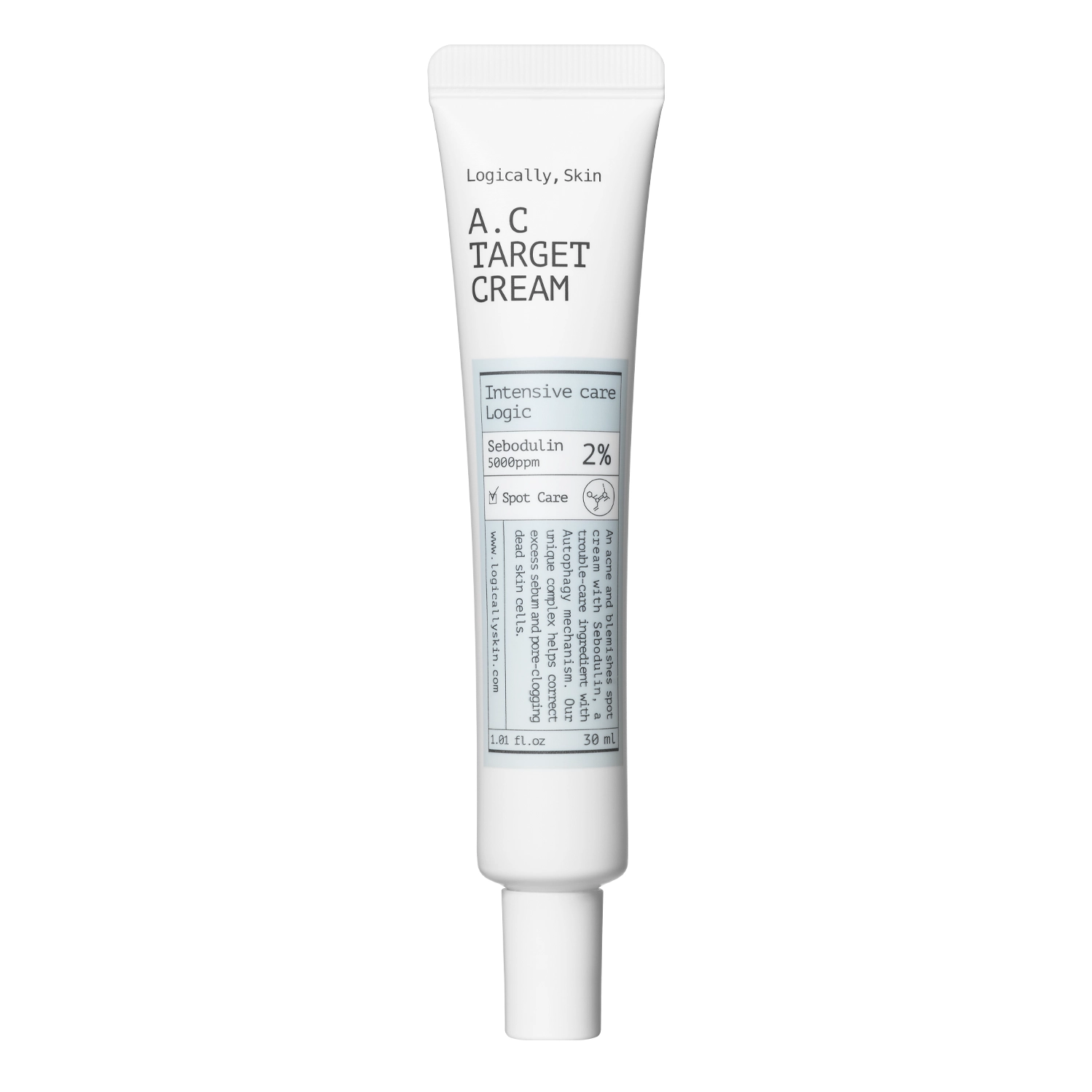 Logically, Skin - A.C Target Cream - Nomierinošs Krēms Nepilnībām - 30ml