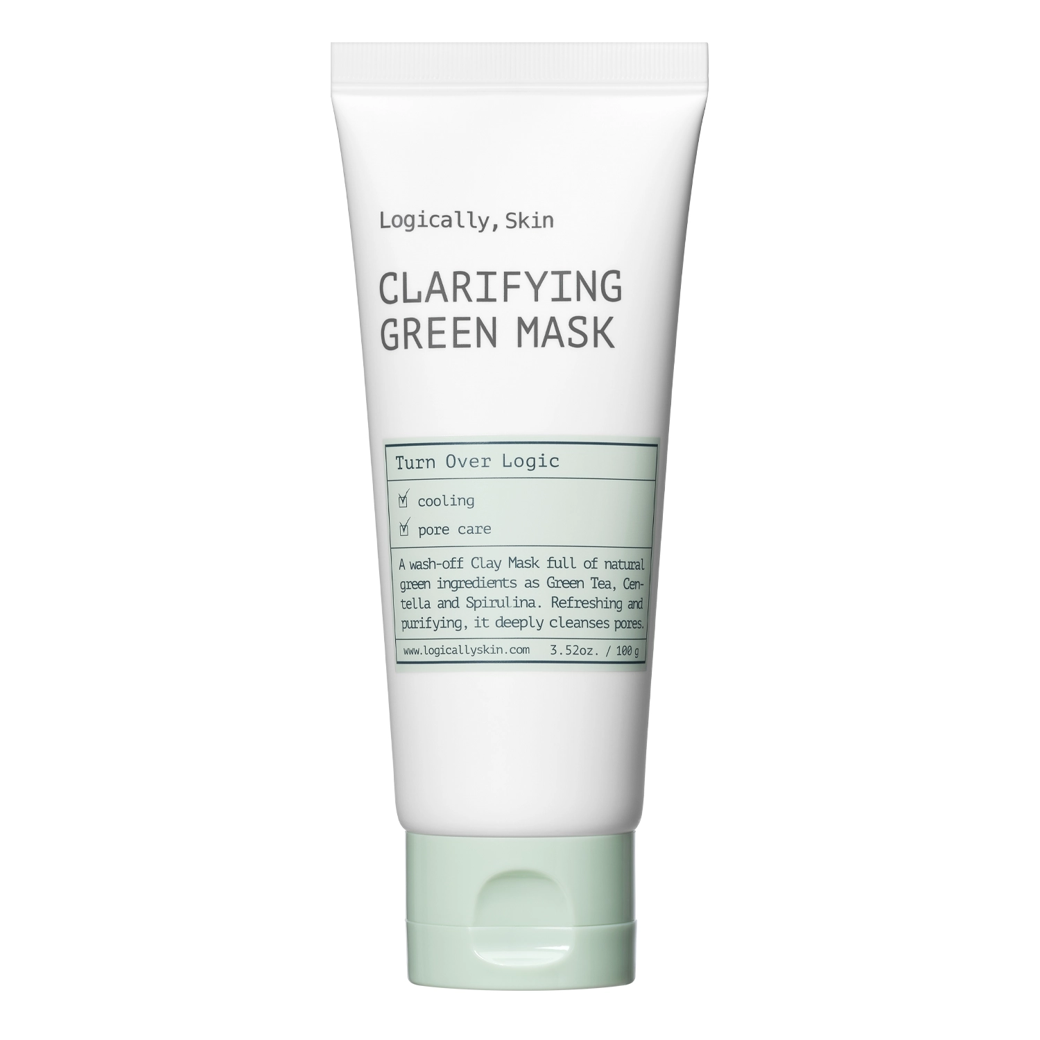 Logically, Skin - Clarifying Green Mask - Attīroša Māla Maska Sejai - 100g