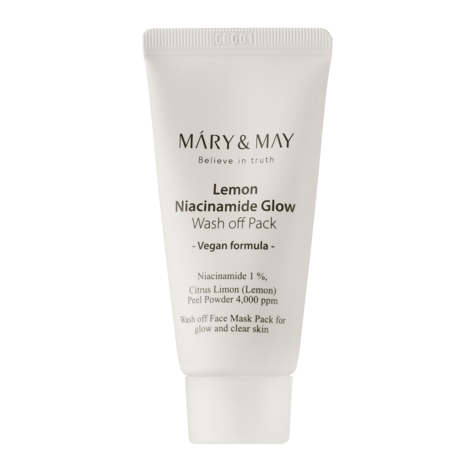 Mary&May - Lemon Niacinamide Glow Wash off Pack - Izgaismojoša Maska ar Mālu - 30g