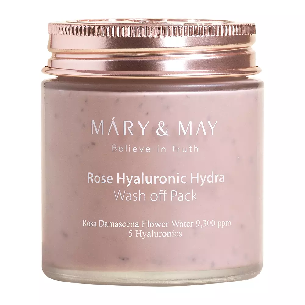 Mary&May - Rose Hyaluronic Hydra Wash off Pack - Mitrinoša maska ar mālu - 125g