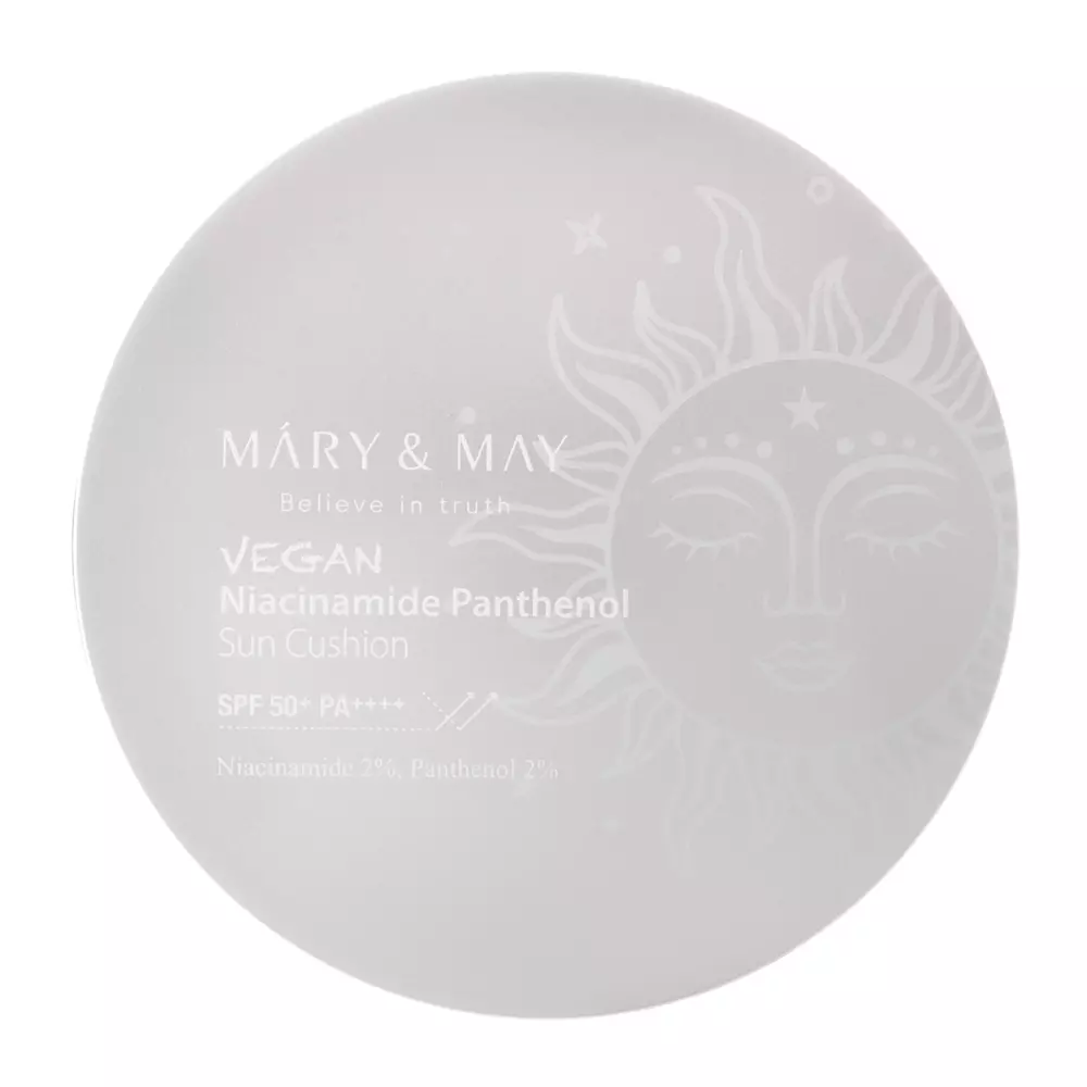 Mary&May - Vegan Niacinamide Panthenol Sun Cushion SPF50+/PA++++ - Kompaktais krēms ar filtru - 25g 