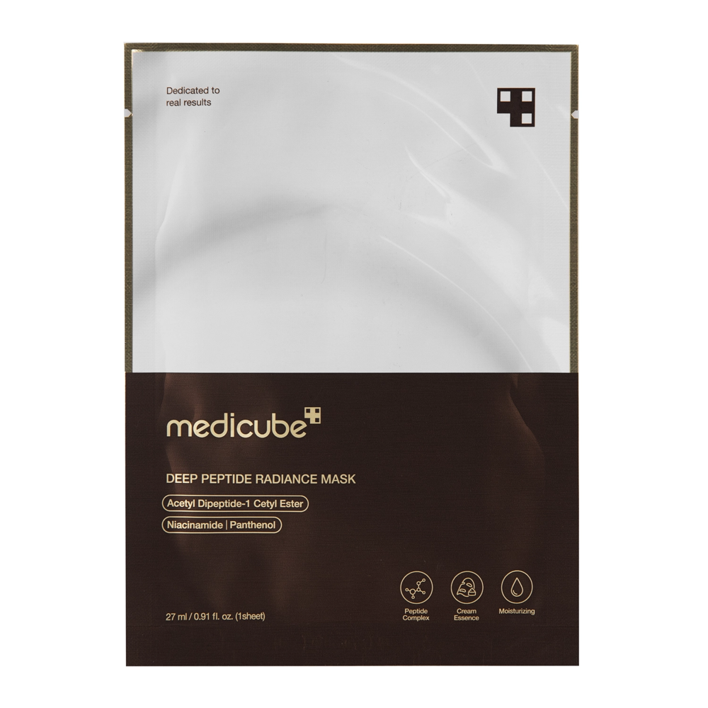 Medicube - Deep Peptide Mask - Izgaismojoša Sejas Auduma Maska ar Peptīdiem - 1gab./27ml