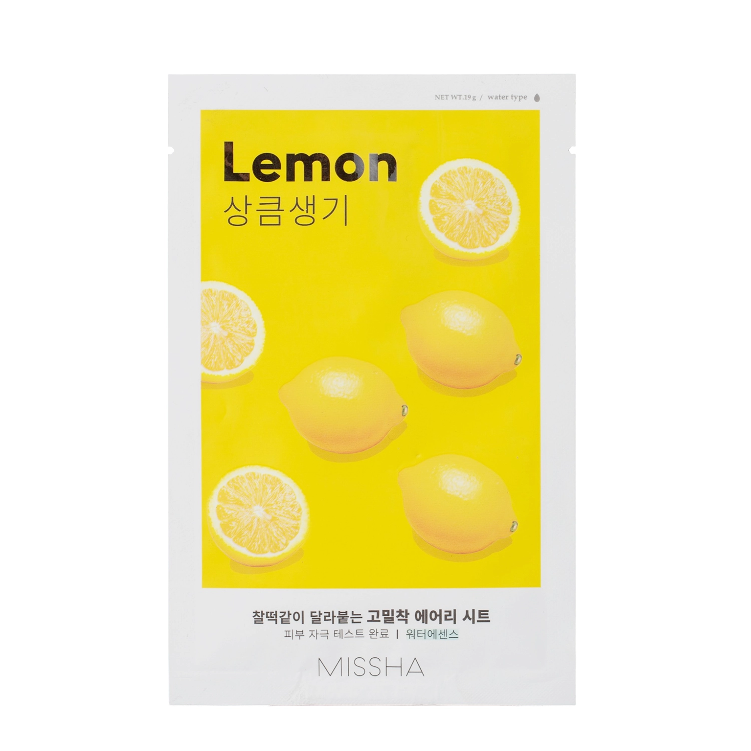 Missha - Airy Fit Sheet Mask - Lemon - Citronu Auduma Maska - 19g