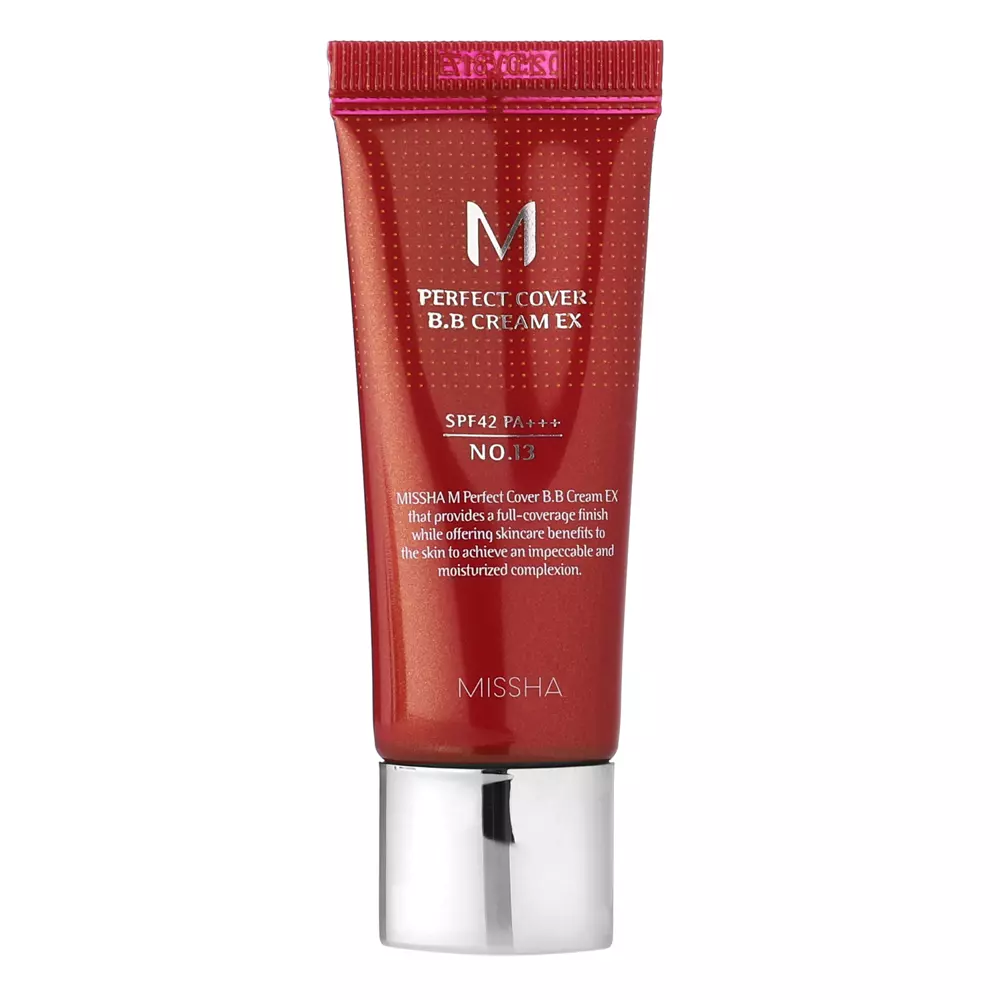 Missha - M Perfect Cover BB Cream SPF42/PA+++ - Nosedzošs BB Krēms - No.13 Bright Beige - 20ml