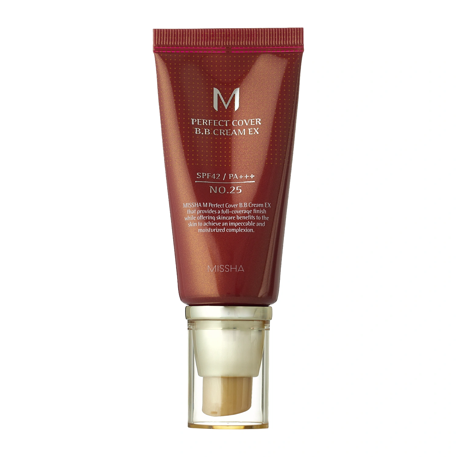 Missha - M Perfect Cover BB Cream SPF42/PA+++ - Nosedzošs BB Krēms - No.25 Warm Beige - 50ml