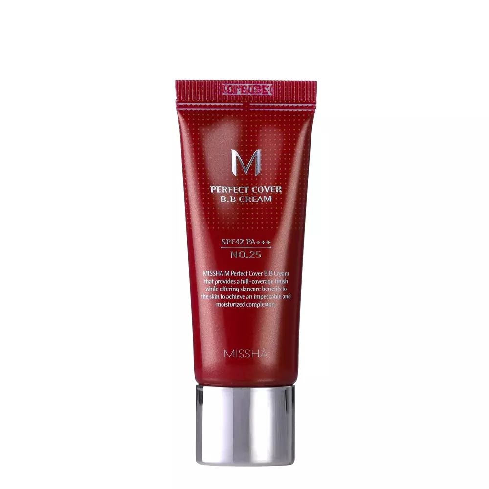 Missha - M Perfect Cover BB Cream SPF42/PA+++ - Nosedzošs BB krēms - No.25 Warm Beige - 20ml