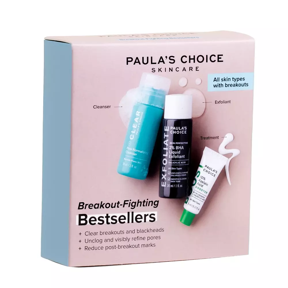 Paula's Choice - Breakout - Fighting Bestsellers - Bestselleru komplekts cīņai ar izsitumiem un komedoniem