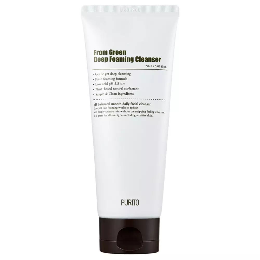 Purito - From Green Deep Foaming Cleanser - Attīrošs putojošs losjons ar asijas centellas ekstraktu - 150ml