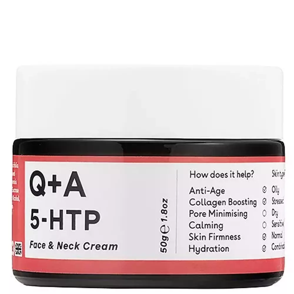 Q+A - 5-HTP - Face&Neck Cream - Tvirtinošs sejas un kakla krēms ar 5-HTP aminoskābi - 50ml