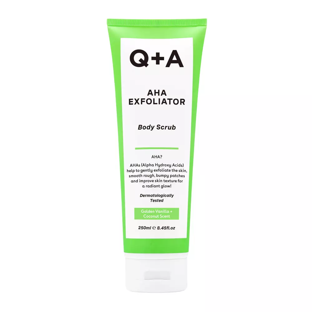 Q+A - AHA Exfoliator Body Scrub - Izlīdzinošs ķermeņa skrubis ar AHA skābēm - 250ml